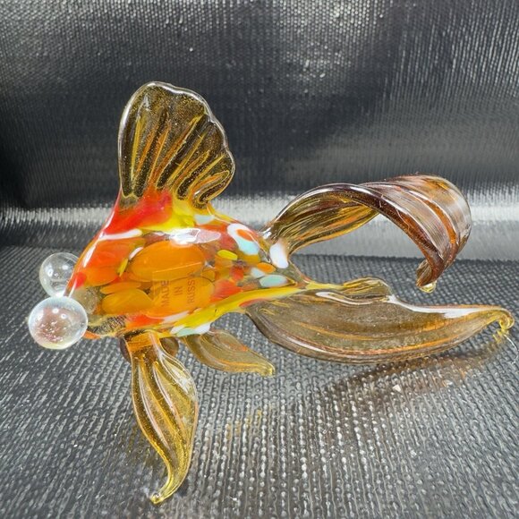 Hand Blown Russian Art Glass Fish Figurine Delicate Figure Hand Made In Russia - Picture 1 of 14